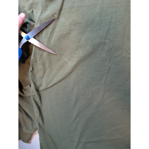 Carhartt Long Sleeved Henley Hunter Green Men's Sz XXLarge Workwear Pocket Logo - Picture 5 of 5